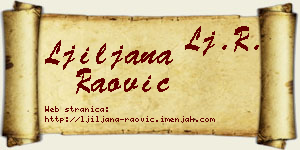 Ljiljana Raović vizit kartica